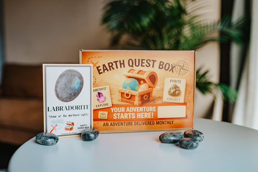 Labradorite Specimen with Collector Card (4"x6")