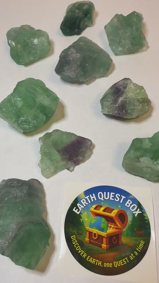 Fluorite Specimen with Collector Card (4"x6")